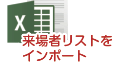 来場予定者リストをインポート