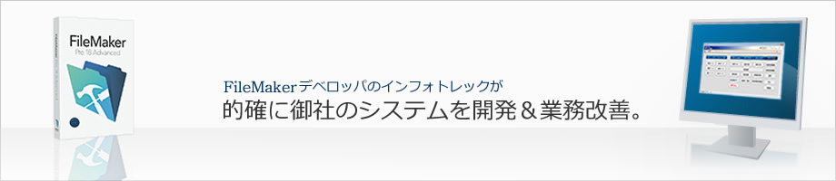 ファイルメーカー(FileMaker Pro)によるシステム開発を東京・大阪を中心に承っております。